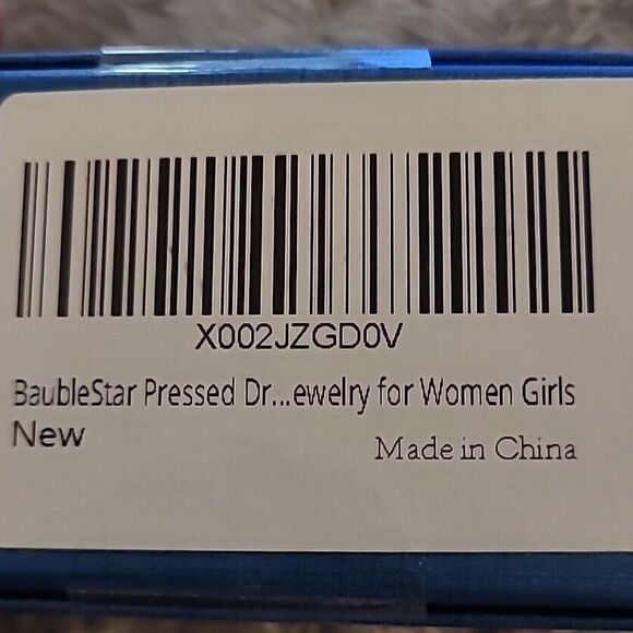 Pressed Flower Teardrop Earrings Dry Flowers Drop Dangle Fashion Jewelry - Picture 5 of 5